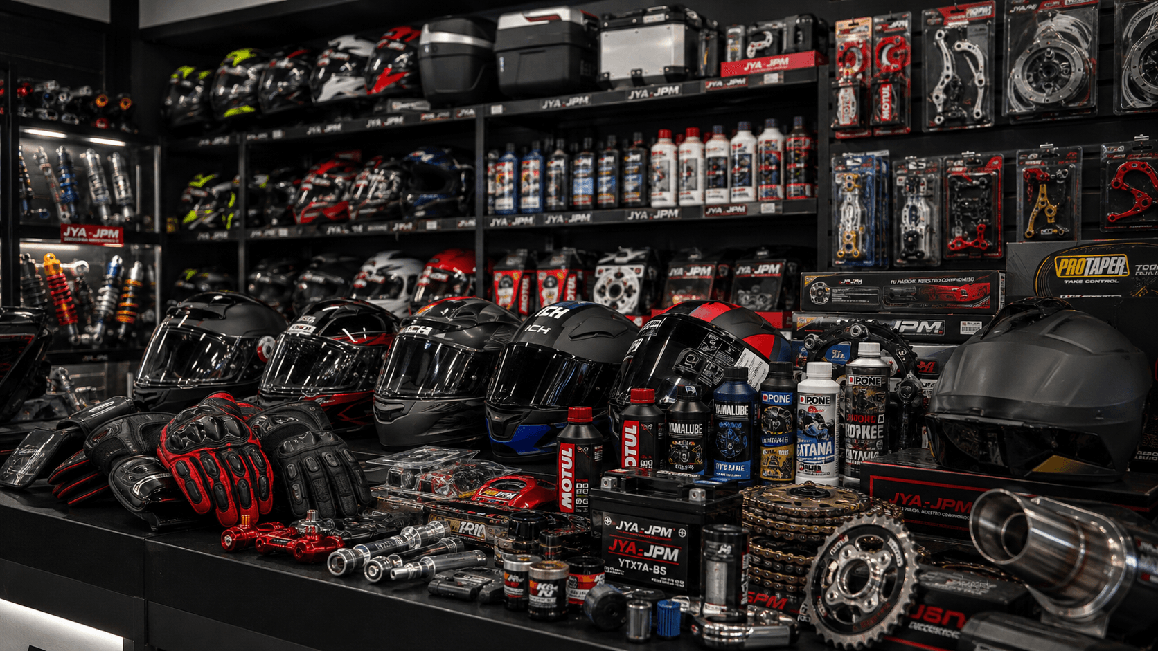 Repuestos y productos para motocicletas disponibles en JYA JPM